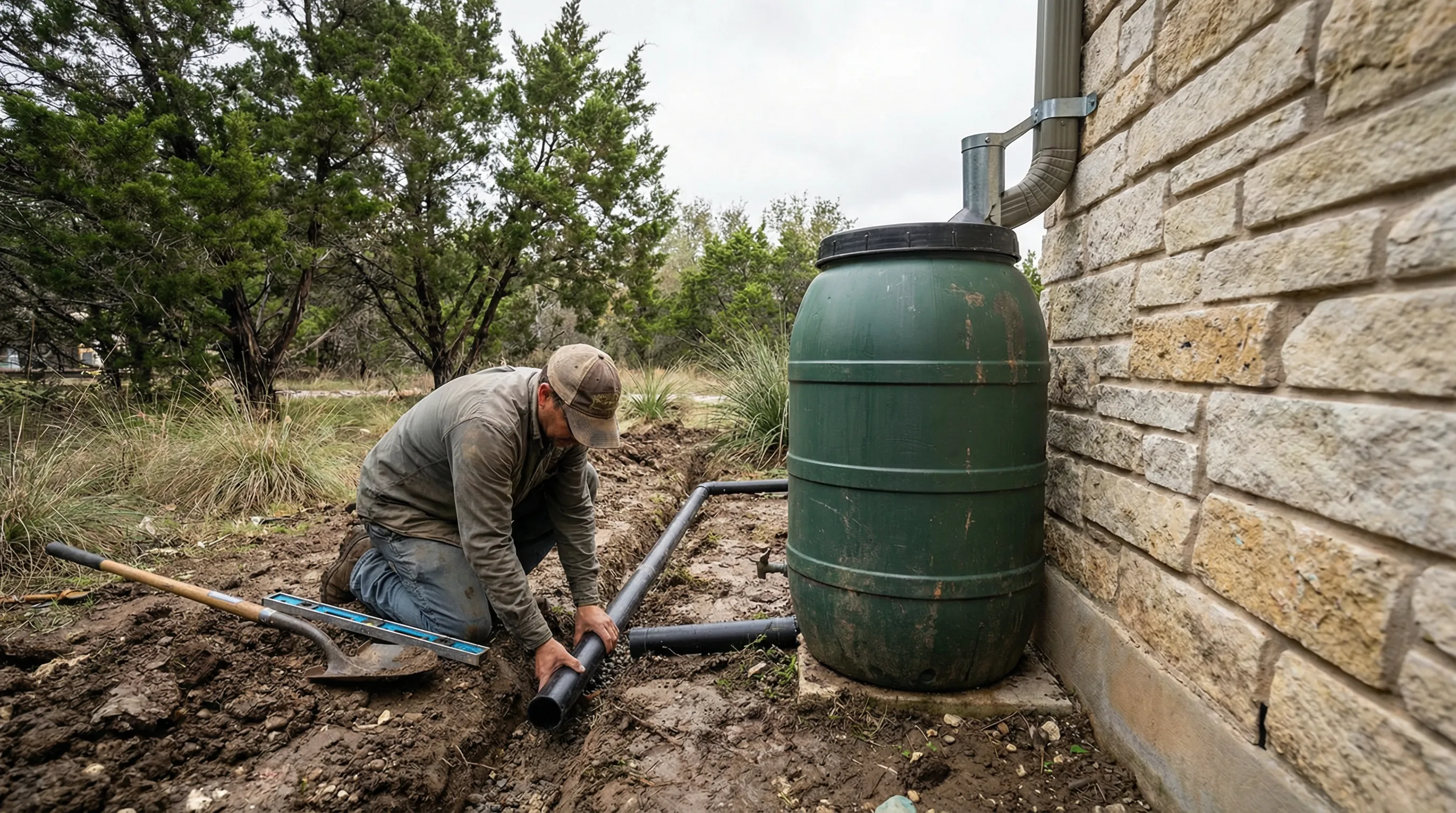 How Georgetown clay soil causes puddling and how cycle/soak + grading reduces runoff